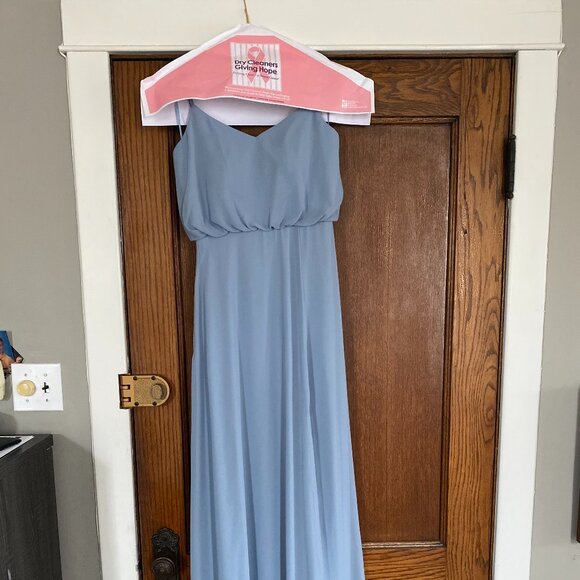 Birdy Grey Gwennie Dress in Chiffon Dusty Blue - Picture 3 of 8